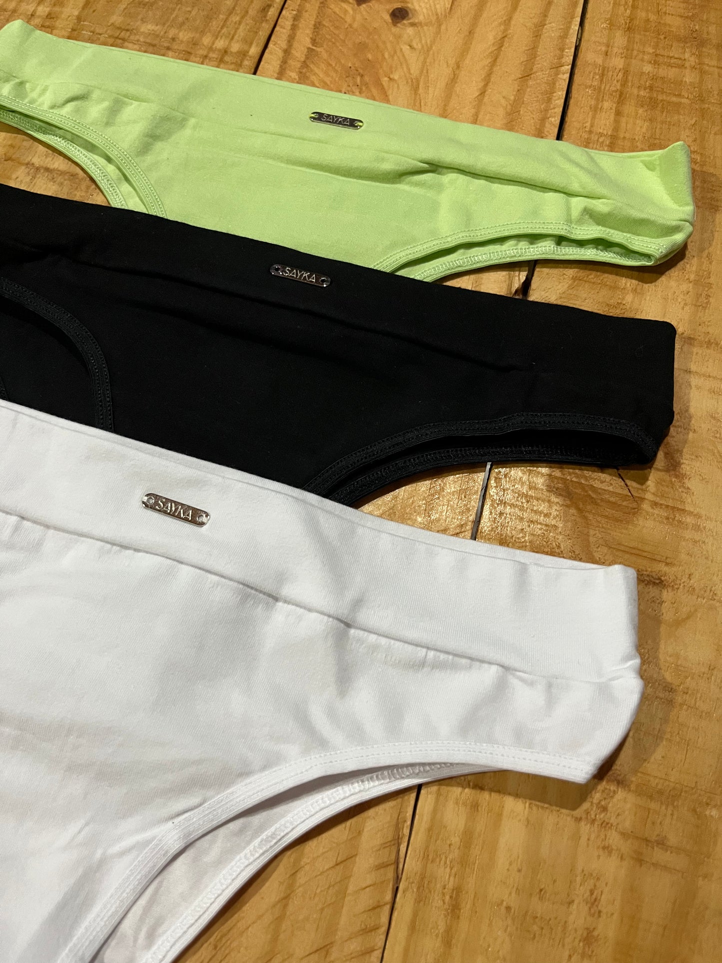 Pack x3 vedetinas de algodón con cintura Sayka