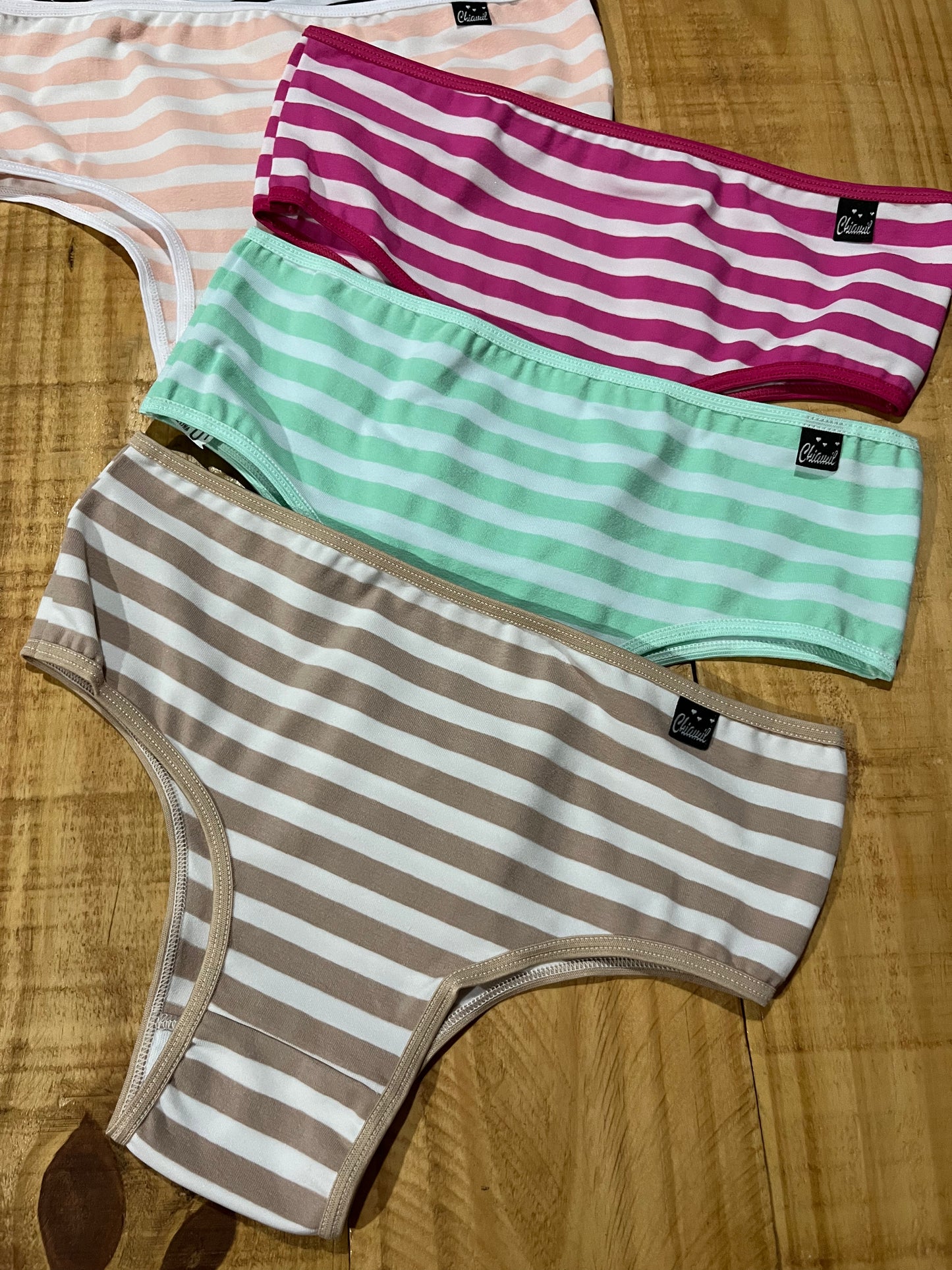 Pack x3 culotes de algodón a rayas